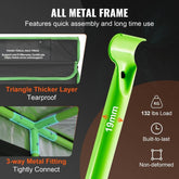 10x10 Grow Tent, 120'' x 120'' x 80'', High Reflective 600D Mylar Hydroponic Growing Tent with Observation Window, Tool Bag and Floor Tray for Indoor Plants Growing
